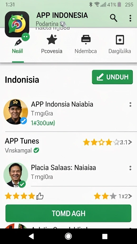 surgaplay - Tampilan menu yang menarik dan mudah dinavigasi.
